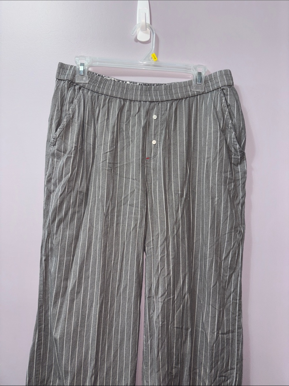 Aerie Off-Duty Flannel Trouser PJ Dark Heather Grey Large - Picture 4 of 8